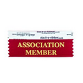 Association Member Award Ribbon w/ Gold Foil Imprint (4"x1 5/8")